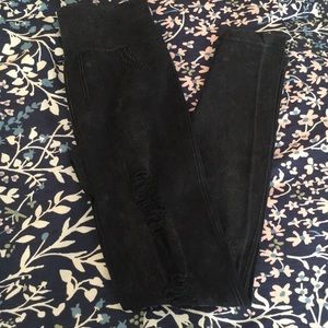 Ripped Jean Denim looking Jeggings